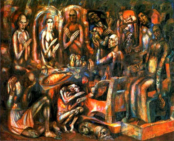  Pavel Filonov Feast of Kings - Canvas Art Print
