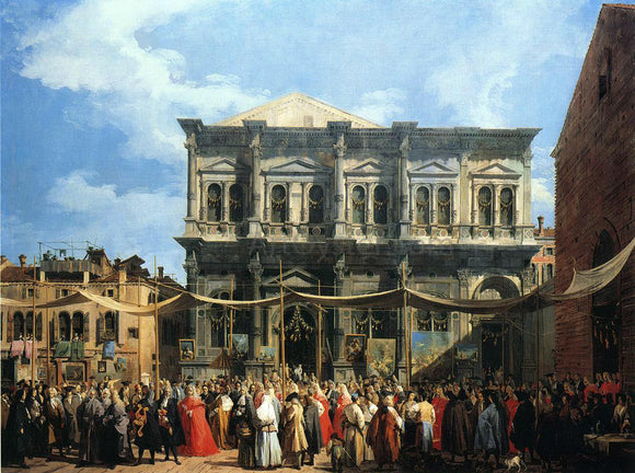  Canaletto Feast of San Rocco (also known as The Doge Visiting the Church and Scuola di S. Rocco) - Canvas Art Print