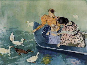  Mary Cassatt Feeding the Ducks - Canvas Art Print