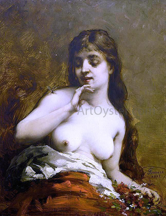  Guillaume-Romain Fouace Female Nude - Canvas Art Print