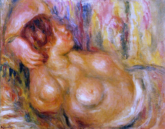  Pierre Auguste Renoir Femme a la Poitrine, Nue Endormie - Canvas Art Print
