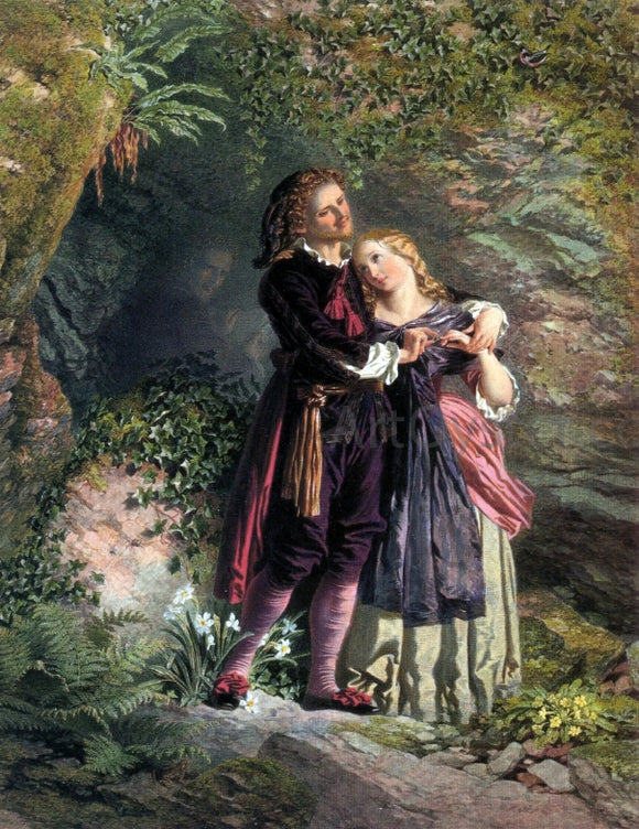  Henry Anelay Ferdinand and Miranda - Canvas Art Print