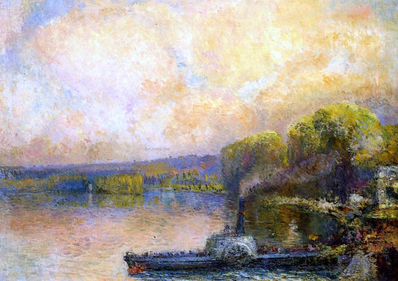  Albert Lebourg Ferry on the Bouille - Canvas Art Print