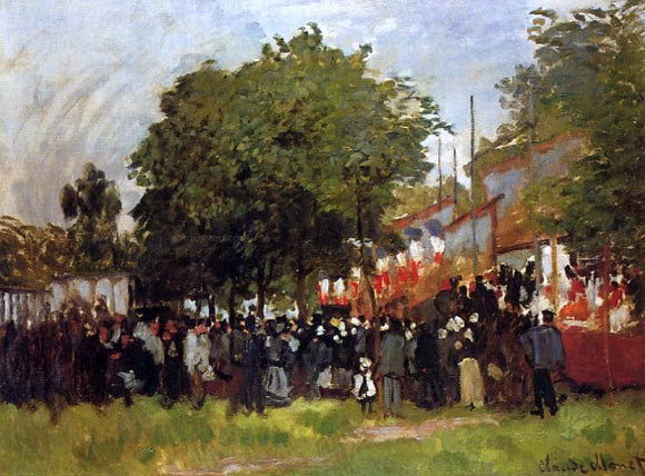  Claude Oscar Monet Fete at Argenteuil - Canvas Art Print