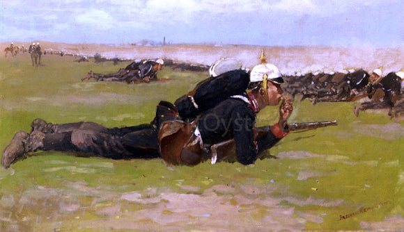  Frederic Remington Field Drill for the Prussian Infantry - Canvas Art Print