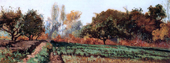  Paul-Camille Guigou Fields and Trees, Autumn Study - Canvas Art Print
