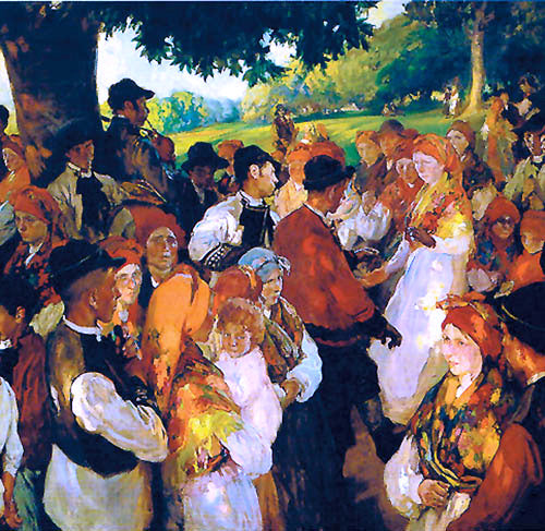  Joaquin Sorolla Y Bastida Fiesta Gallega - Canvas Art Print