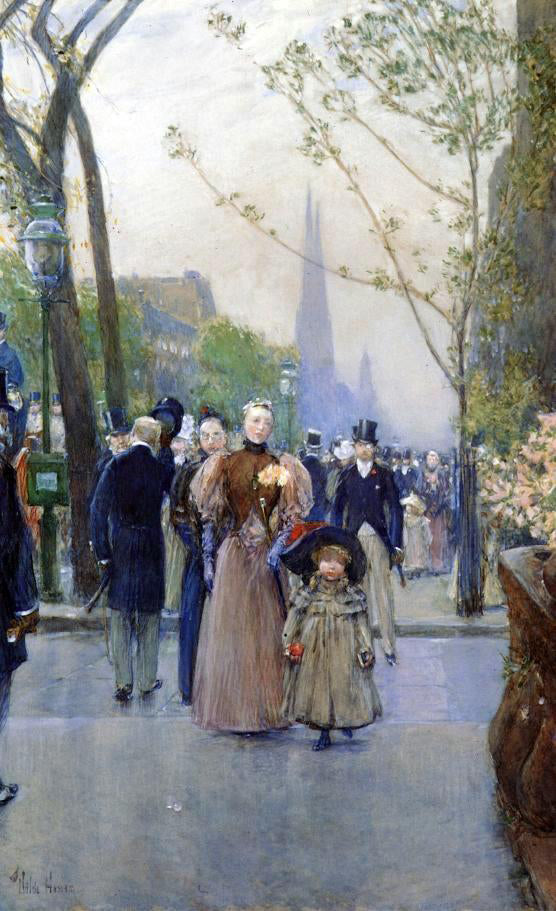  Frederick Childe Hassam Fifth Avenue (also known as Sunday on Fifth Avenue) - Canvas Art Print