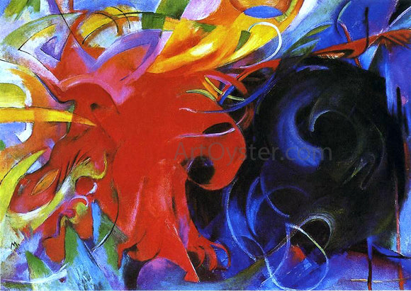  Franz Marc Fighting Forms - Canvas Art Print