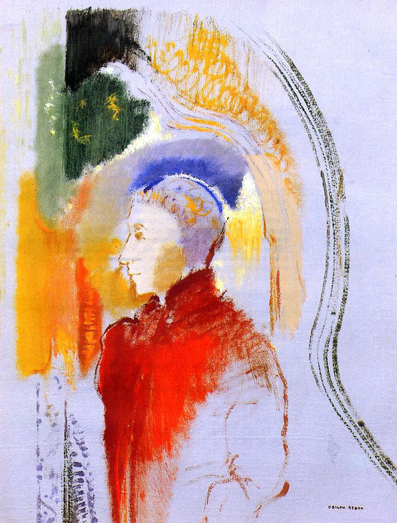  Odilon Redon Figure in Profile - Canvas Art Print