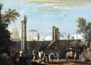  Marco Ricci Figures Among Ruins - Canvas Art Print