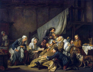  Jean Baptiste Greuze Filial Piety - Canvas Art Print