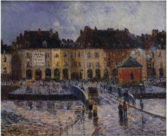  Gustave Loiseau Fish Market at the Port of Dieppe - Canvas Art Print