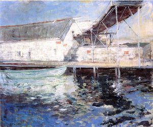  John Twachtman Fish Sheds, Gloucester, Massachusetts - Canvas Art Print