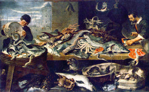  Frans Snyders Fish Shop - Canvas Art Print