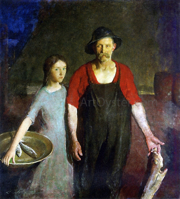  Charles Webster Hawthorne A Fisherman and His Daughter - Canvas Art Print
