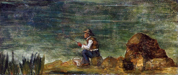  Paul Cezanne Fisherman on the Rocks - Canvas Art Print