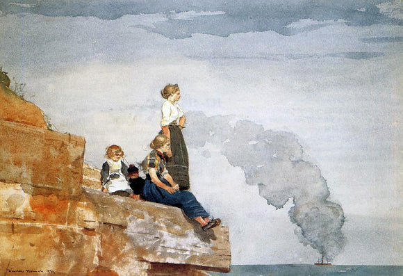  Winslow Homer Fisherman's Family (also known as The Lookout) - Canvas Art Print