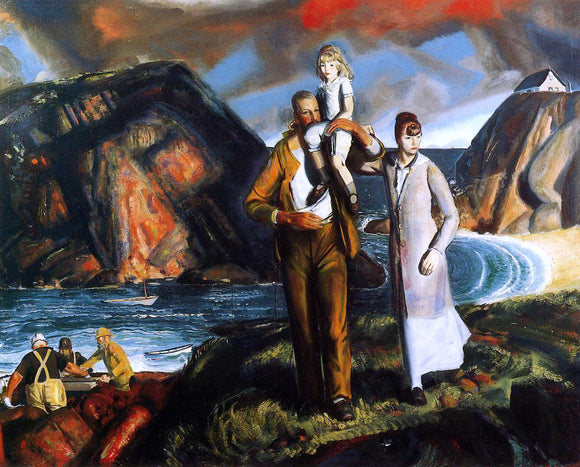  George Wesley Bellows Fisherman's Family - Canvas Art Print