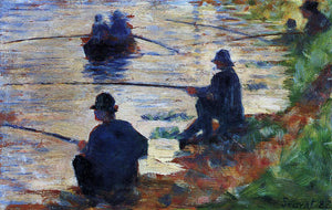  Georges Seurat Fishermen - Canvas Art Print