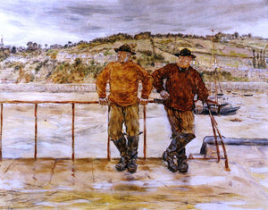  Jean-Francois Raffaelli Fishermen at Jersey - Canvas Art Print