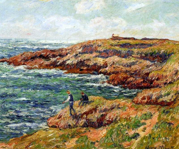  Henri Moret Fishermen on the Breton Coast - Canvas Art Print