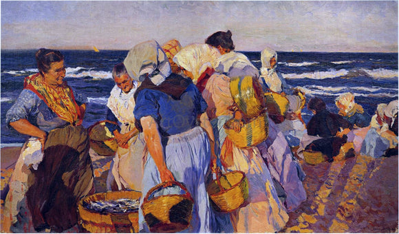  Joaquin Sorolla Y Bastida Fisherwomen - Canvas Art Print