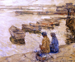  Frederick Childe Hassam Fishing - Canvas Art Print