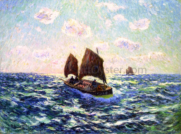  Henri Moret Fishing Boat in Brittany - Canvas Art Print