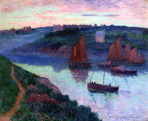  Henri Moret Fishing Boats in Brittany - Canvas Art Print