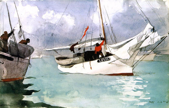  Winslow Homer A Fishing Boat, Key West - Canvas Art Print
