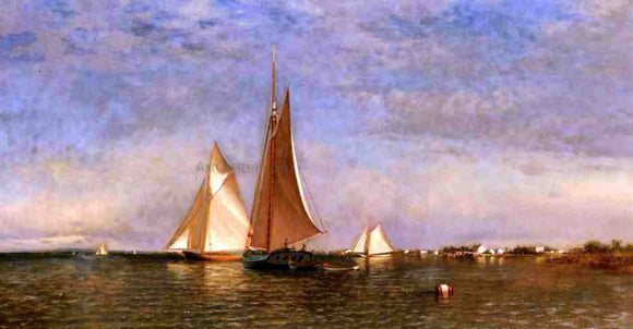  Francis A Silva Fishing Boats on Jamaica Bay - Canvas Art Print