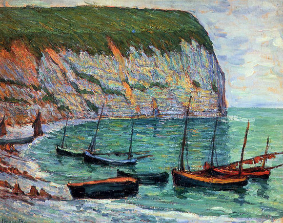  Maxime Maufra Fishing Boats on the Shore - Canvas Art Print