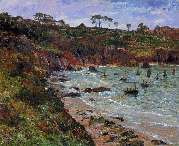  Maxime Maufra Fishing for Sprats in Winter at Douarnenez - Canvas Art Print
