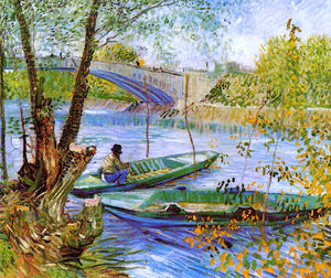  Vincent Van Gogh Fishing in the Spring, Pont de Clichy - Canvas Art Print
