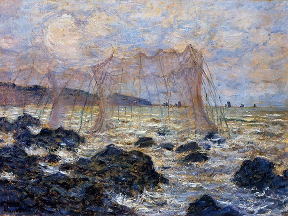  Claude Oscar Monet Fishing Nets at Pourville - Canvas Art Print