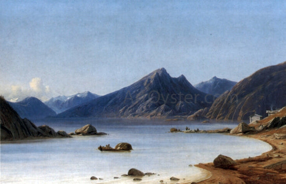  Georg Emil Libert Fishing on a Fjord - Canvas Art Print