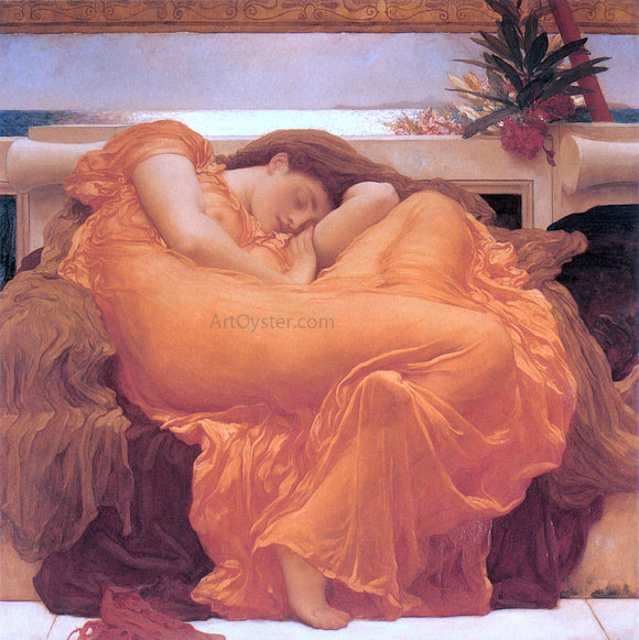  Lord Frederick Leighton Flaming June - Canvas Art Print