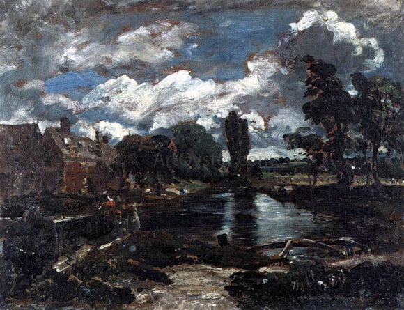  John Constable Flatford Mill from a Lock on the Stour - Canvas Art Print