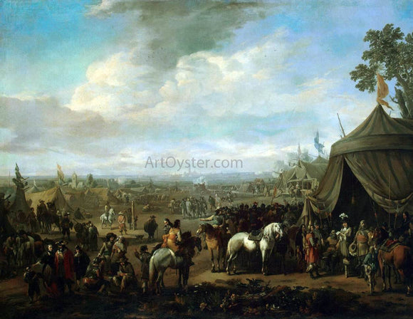  Johannes Lingelbach Flemish Town Sieged by the Spanish Soldiers - Canvas Art Print