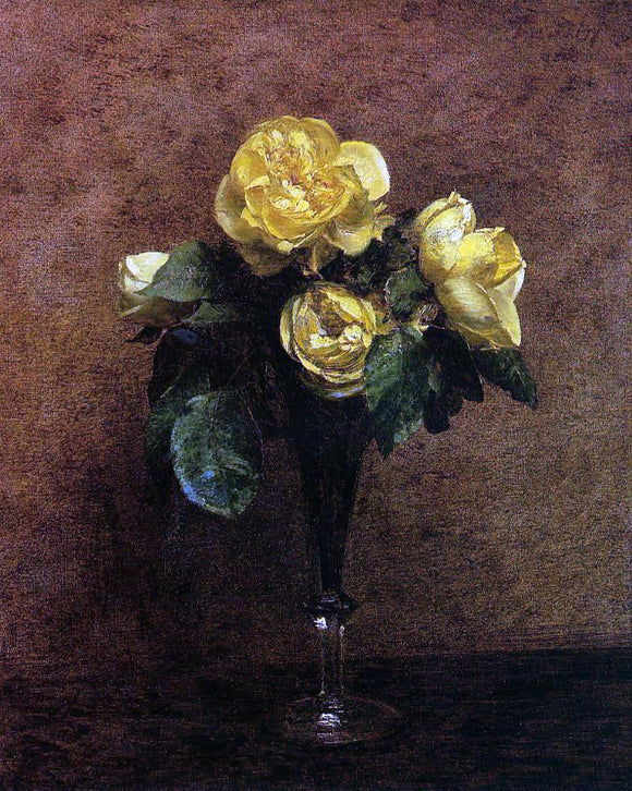  Henri Fantin-Latour Fleurs: Roses Marechal Neil - Canvas Art Print