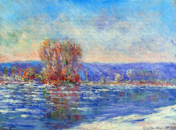  Claude Oscar Monet Floating Ice near Bennecourt - Canvas Art Print