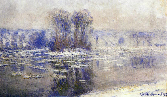  Claude Oscar Monet Floes at Bennecourt - Canvas Art Print