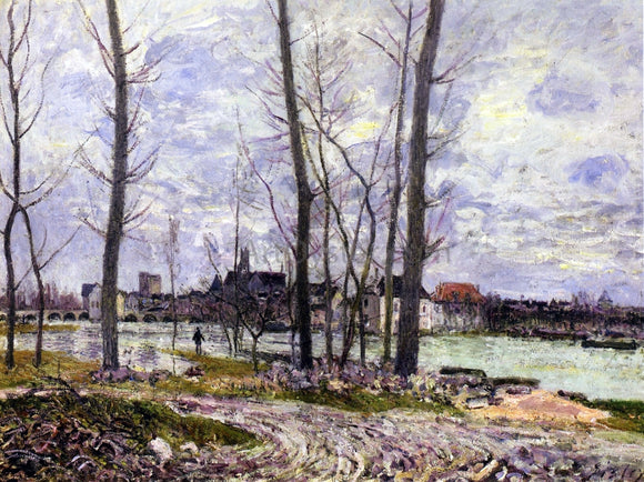  Alfred Sisley Flood at Moret-sur-Loing - Canvas Art Print