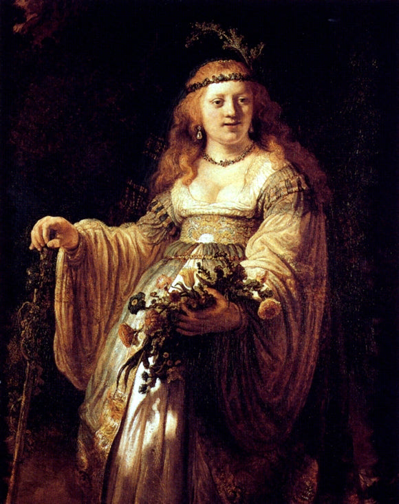  Rembrandt Van Rijn Flora - Canvas Art Print