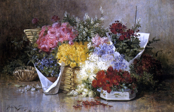  Abbott Fuller Graves Floral Still Life - Canvas Art Print