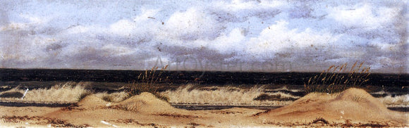  William Aiken Walker Florida Beach Scene with Sand Dunes, Sea Oats and Surf - Canvas Art Print