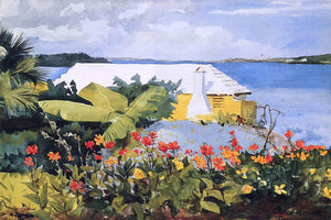  Winslow Homer A Flower Garden and Bungalow, Bermuda - Canvas Art Print