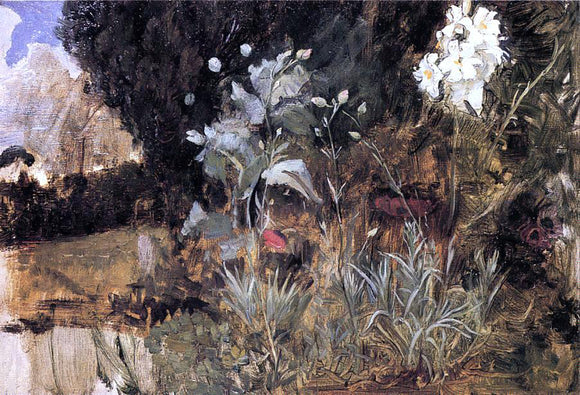  John William Waterhouse Flower Sketch for 'The Enchanted Garden' - Canvas Art Print