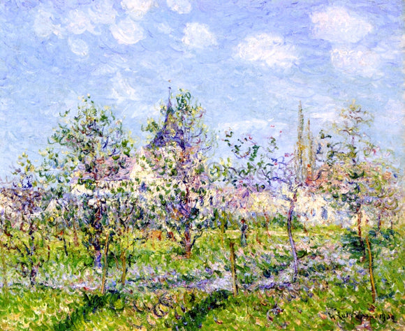  Gustave Loiseau Flowering Orchard, Spring - Canvas Art Print